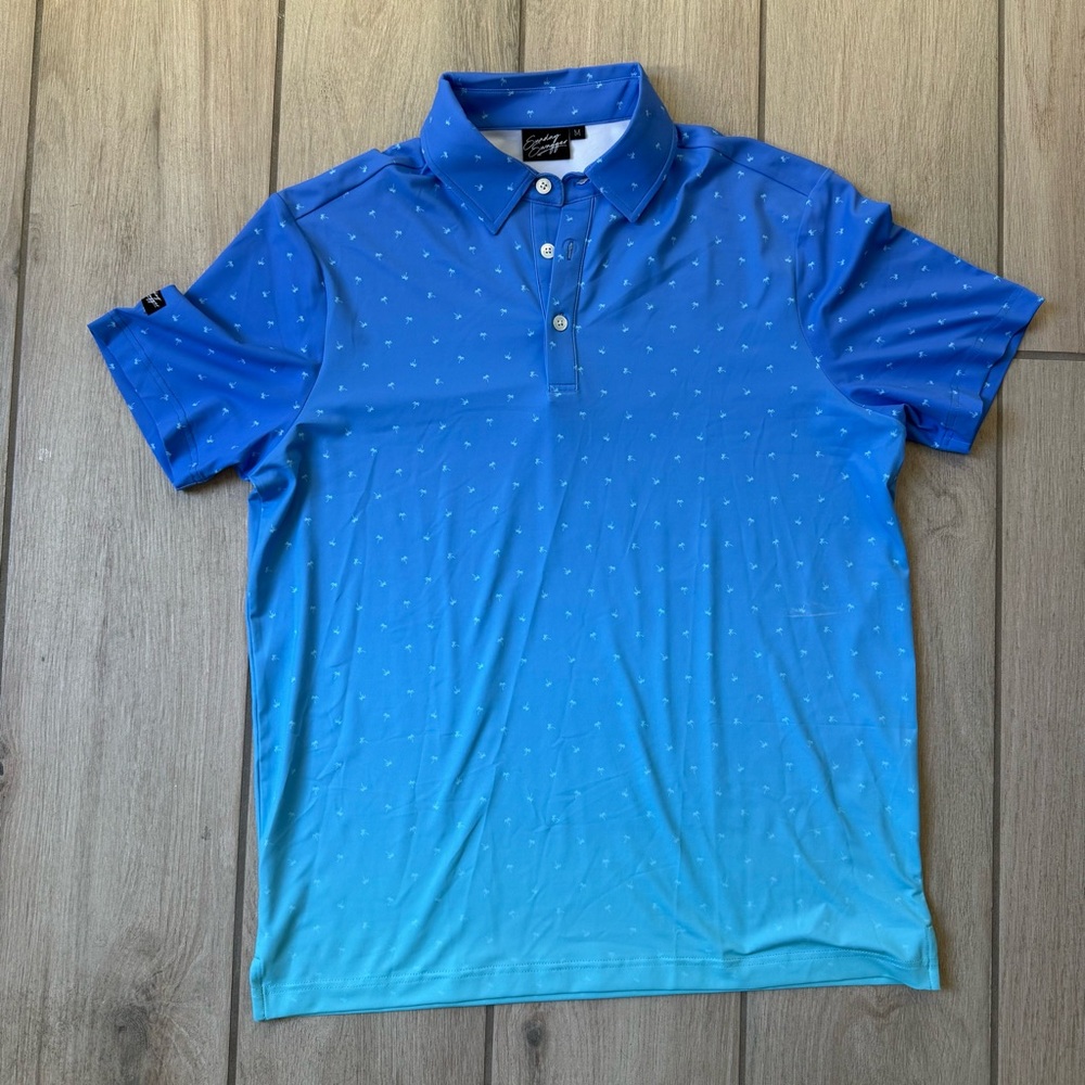 Sunday Swagger Golf Ombre Blue Polo Shirt